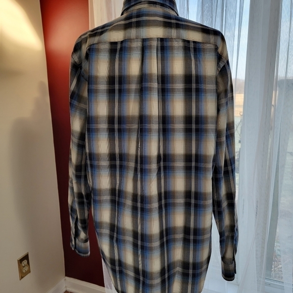 Men's Dockers Classic Fit Plaid Long Sleeve Buttondown Shirt Size Large EUC - Picture 3 of 7